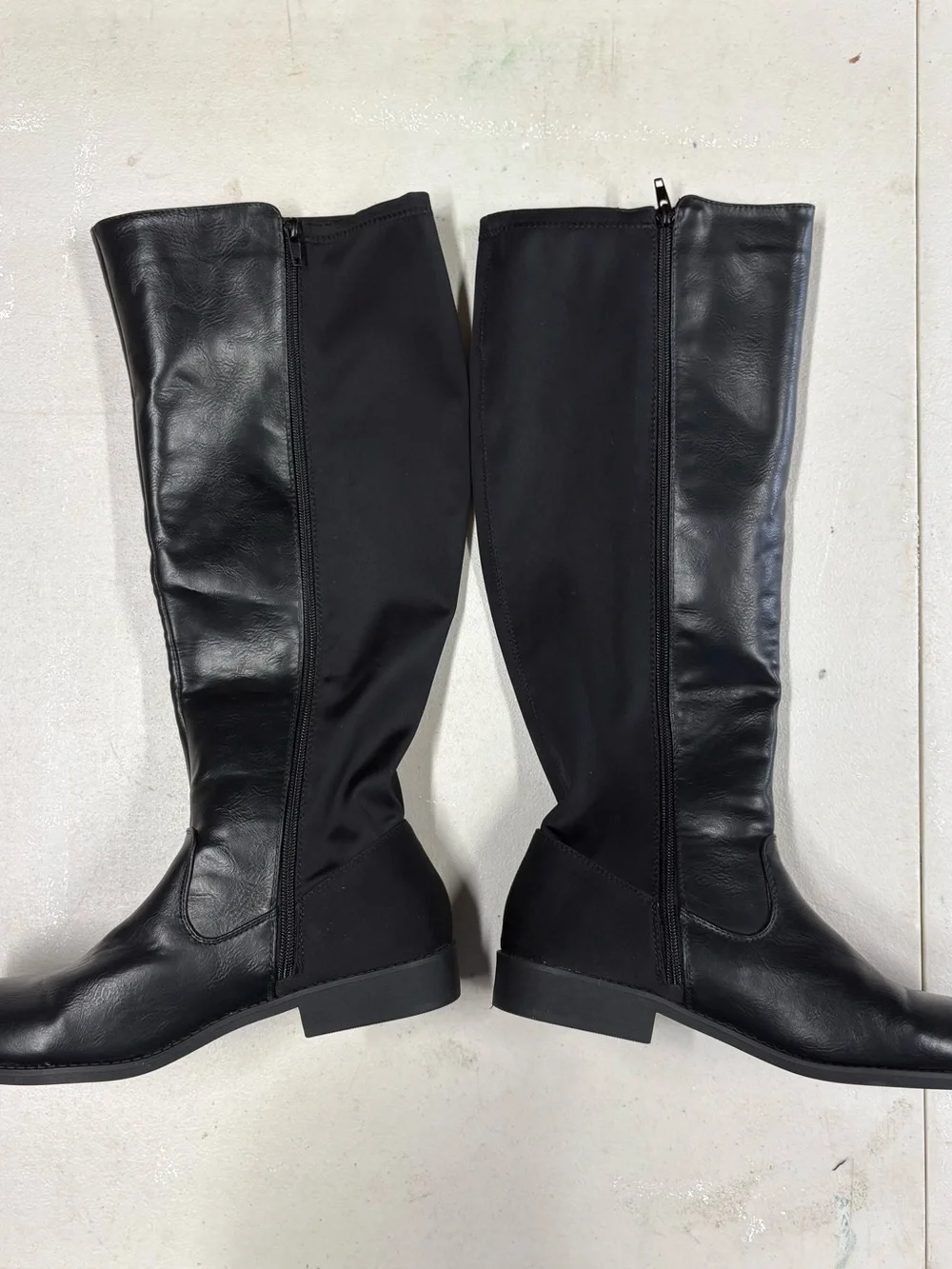 Maurices Black knee high Stretch Riding Boots size 10